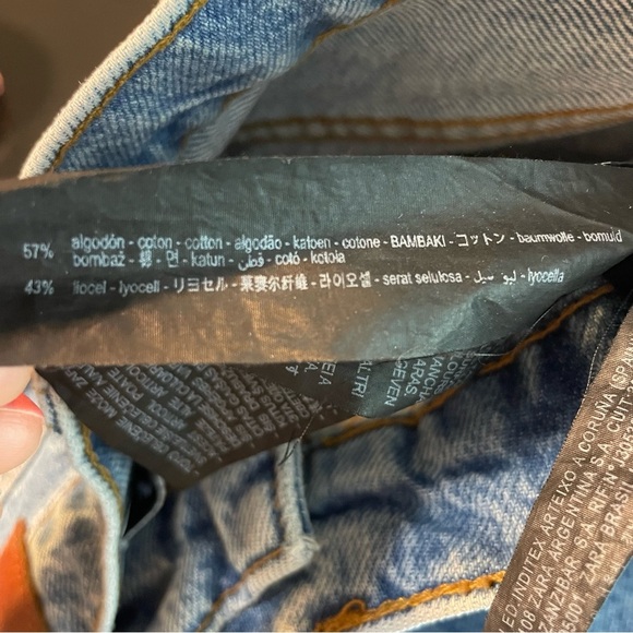 Zara Premium The Slim Straight Jeans in Bave Blue Size 4 - Picture 6 of 6